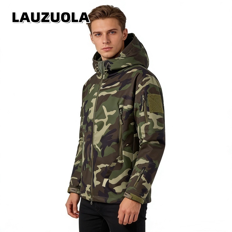 Outdoor Hunting Hoodie - Chaqueta Impermeable de Camuflaje para Hombre,