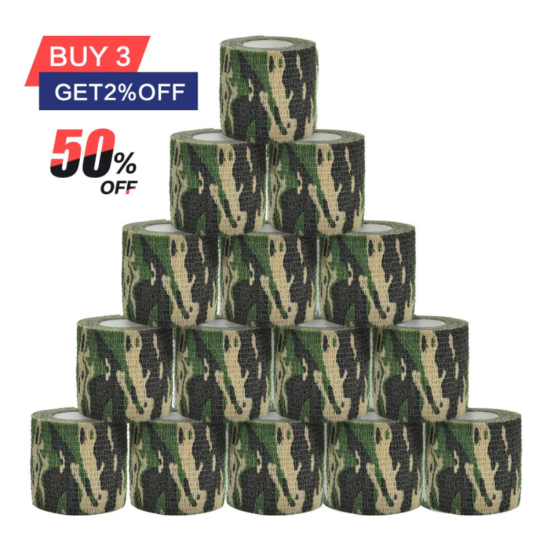 Hunting Outdoor Tattoos - 1/12/30/48 Uds 5cm camuflaje elástico caza