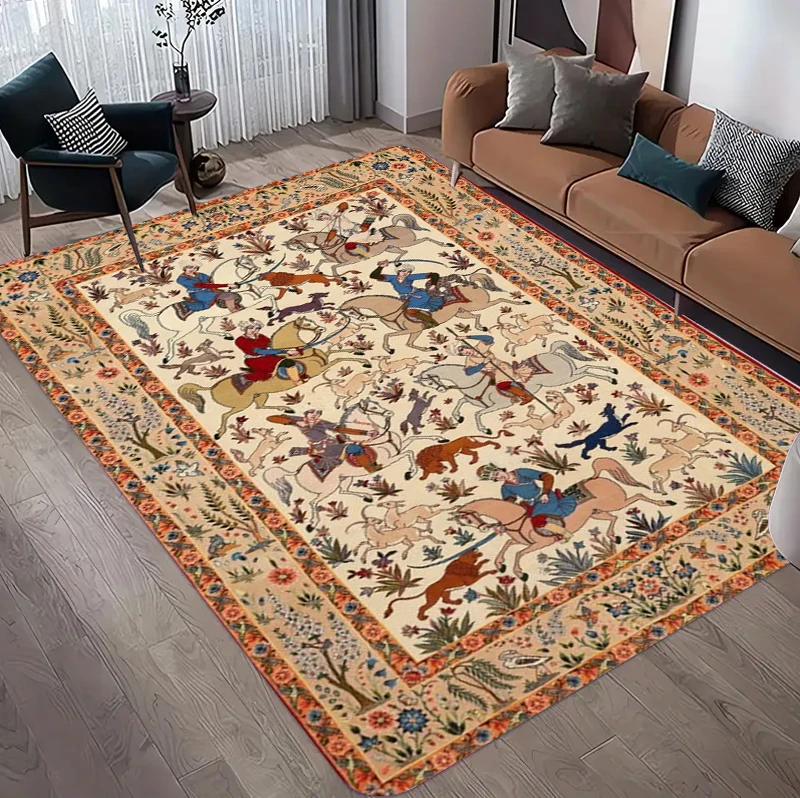 Alfombra Vintage Persa con Dis - Hunting Outdoor Rug reseña y precio
