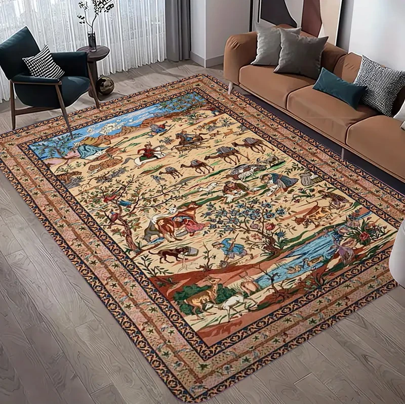 Alfombra Vintage Persa con Dis - Hunting Outdoor Rug reseña y precio