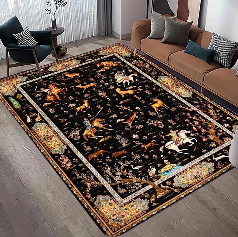 Alfombra Vintage Persa con Dis - Hunting Outdoor Rug reseña y precio