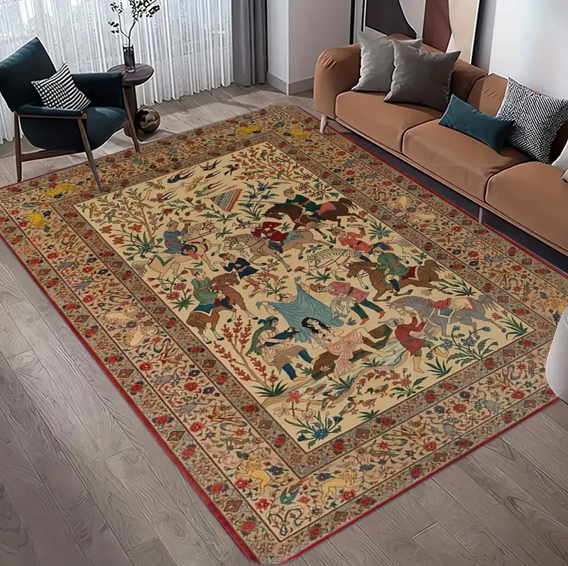 Alfombra Vintage Persa con Dis - Hunting Outdoor Rug reseña y precio