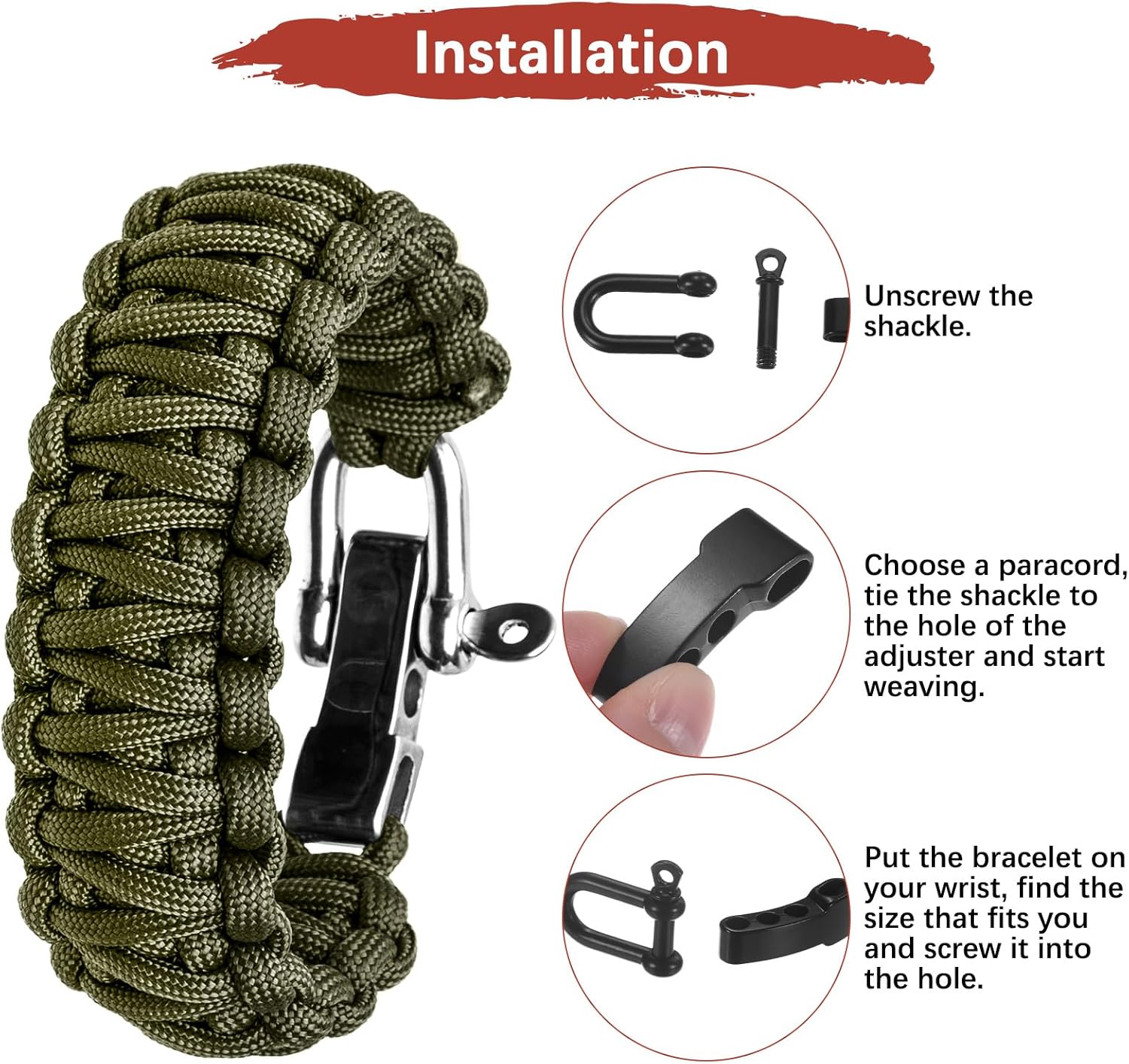 4/10 Piezas de Hebillas para P - Paracord Survival Bracelet reseña y precio