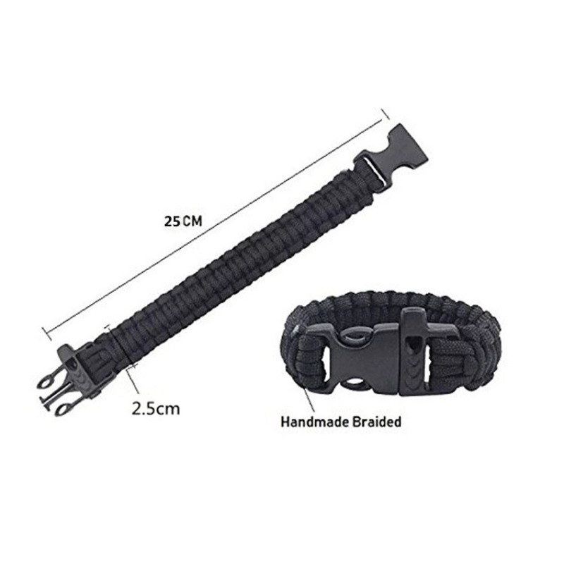 Pulsera de Paracord con silbat - Paracord Survival Bracelet reseña y precio