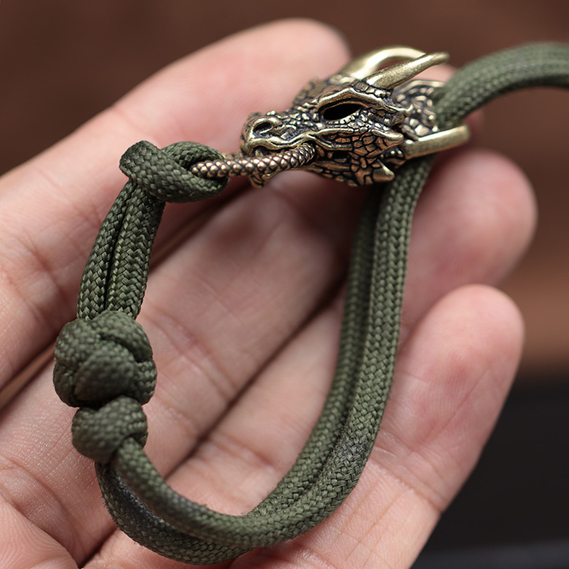 Hebilla de latón con cabeza de - Paracord Survival Bracelet reseña y precio